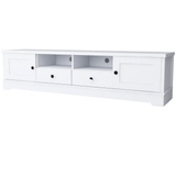 Margaux White Coastal Style 180cm Entertainment Unit