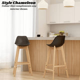 Cherry Black Iconic Contemporary Design Barstool Set of 2