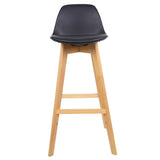 Cherry Black Iconic Contemporary Design Barstool Set of 2