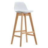 Cherry White Iconic Contemporary Design Barstool Set of 2