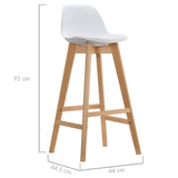 Cherry White Iconic Contemporary Design Barstool Set of 2