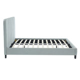 Carlisle Stone Grey Solid Pinewood Bed Frame Double Size