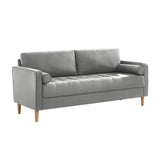 Cassandra 3 Seater Sofa Couch Light Grey