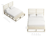 Industrial Coastal Pallet Bed Frame Bed Base Queen