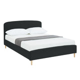 Scandinavian Rounded Bed Frame in Charcoal Queen