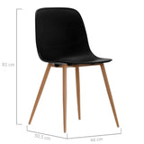 Erin Black Versatile Dining Chair Set of 2