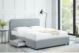 Kevin Stone Grey Storage Bed with 2 Drawers in King
