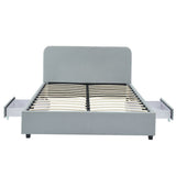 Kevin Stone Grey Storage Bed with 2 Drawers in King