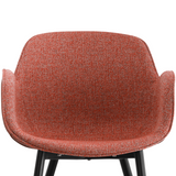 Loney Terracotta Upholstered PU Fabric Dining Chair Set of 2