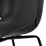 Meryll Black Curvy Beetle Dining Chair Set of 2