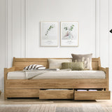 Mica Natural Wooden Day Bed with 3 Drawers Sofa Bed Frame