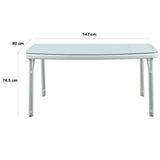 Curly Mediterranean White Outdoor Dining Table