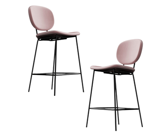 Murray Emerald Velvet Barstool Set of 2