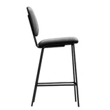 Set of 2 Dining Chairs Murray Grey Velvet Barstool Bar stool