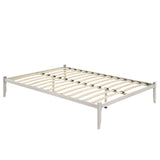 Metal Bed Base Frame Platform Foundation White - King Single