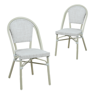 Morris White French Flair Outdoor Dining Chair Set