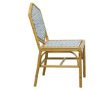 Miley French Flair Blue Outdoor Dining Chair Set of 2