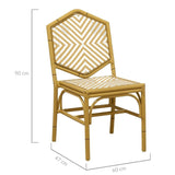 Miley French Flair Natural Outdoor Dining Chair Set of 2