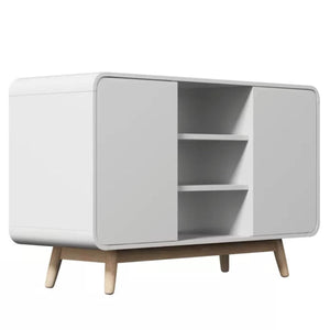 Merlin White Modern Retro Sideboard Buffet Table