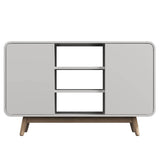 Merlin White Modern Retro Sideboard Buffet Table