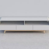 Merlin White  Modern Retro TV Unit 180CM