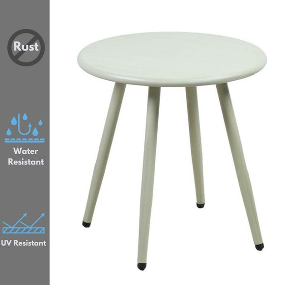 Niana Modern Minimalist White Aluminum Side Table