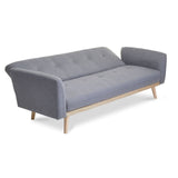 Nicholas 3-Seater Light Grey Foldable Sofa Bed