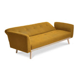 Nicholas 3-Seater Yellow Foldable Sofa Bed