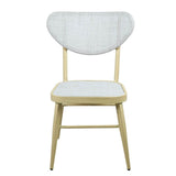 Sammy Modern Retro Natural White Outdoor Dining Chair Set of 2