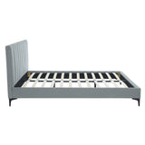 Orly Stone Grey Bed Frame in Size King