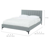 Orly Stone Grey Bed Frame in Size King