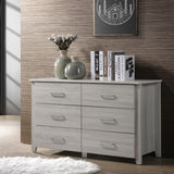 White 6 Chest of Drawers Bedroom Cabinet Storage Tallboy Dresser