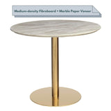 Tyler Gold Mid-Century Design Round Dining Table