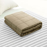 Giselle Bedding Cotton Weighted Blanket Heavy Gravity Deep Relax Sleep Adult 5KG Brown