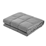 Giselle Bedding 9KG Cotton Weighted Blanket Heavy Gravity Deep Relax Adult Light Grey