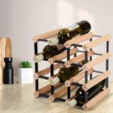 Artiss 12 Bottle Timber Wine Rack