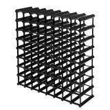 Artiss 72 Bottle Timber Wine Rack Wooden Storage Wall Racks Holders Cellar Black