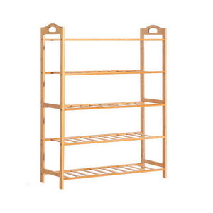 Artiss 5-Tier Bamboo Shoe Rack Organiser Storage Shelf Stand Shelves