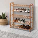 Artiss 5-Tier Bamboo Shoe Rack Organiser Storage Shelf Stand Shelves