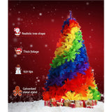 Jingle Jollys Christmas Tree 2.1M 7ft Xmas Colourful Rainbow Multi-colour