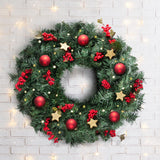 Jingle Jollys 60cm Christmas Wreath - Green