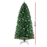 Jingle Jollys 1.8M 6FT LED Christmas Tree Xmas Optic Fiber Multi Colour Lights