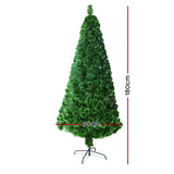 Jingle Jollys 1.8M 6FT LED Christmas Tree Optic Fiber Xmas Multi Colour Lights