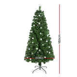 Jingle Jollys 1.8M 6FT LED Christmas Tree Optic Fiber Xmas Multi Colour Lights