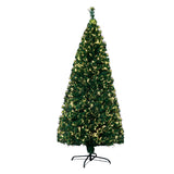 Jingle Jollys Christmas Tree 1.8M 6FT LED Xmas Fibre Optic Multi Warm White