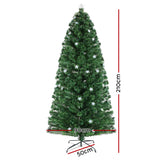 Jingle Jollys 2.1M 7FT LED Christmas Tree Xmas Optic Fiber Multi Colour Lights