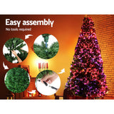 Jingle Jollys 2.1M 7FT LED Christmas Tree Optic Fiber Xmas Multi Colour Lights