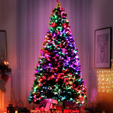 Jingle Jollys 2.4M 8FT LED Christmas Tree Xmas Optic Fiber Multi Colour Lights