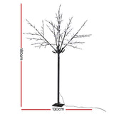 Jingle Jollys 1.8M LED Christmas Tree Blossom Twig Optic Fiber Cold White