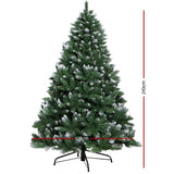 Jingle Jollys 7FT Christmas Snow Tree - Green